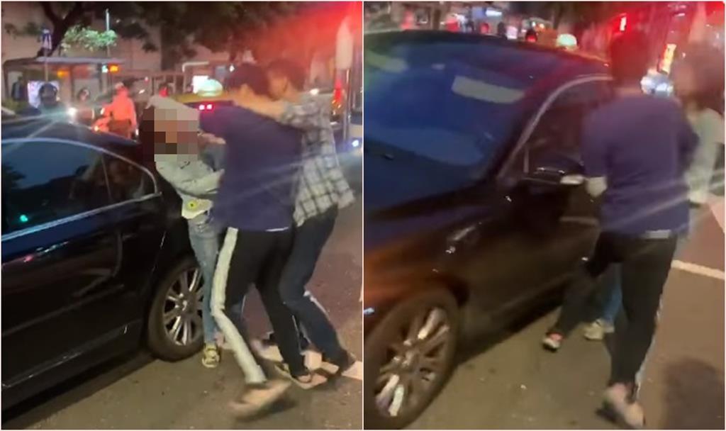 「你給我道歉！」台北男路中揮拳抓女撞車門　震撼影片嚇壞網友
