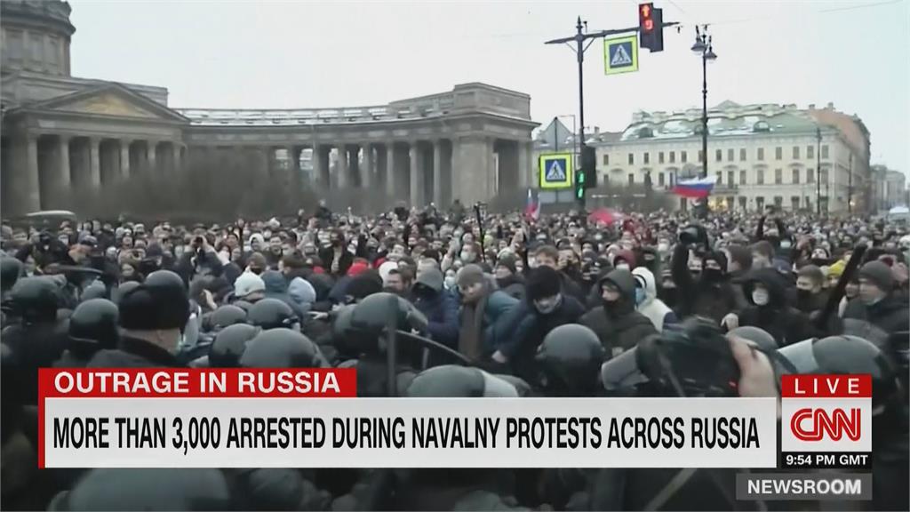 要求釋放納尼瓦！ 俄羅斯1.5萬人上街示威、3500人被捕