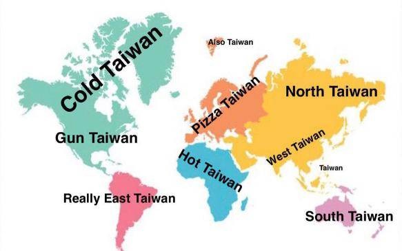 挑戰小粉紅極限！外國網友做迷因地圖　中國成了「西台灣」！