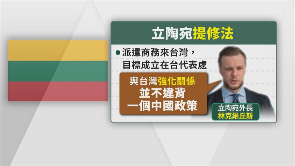 不甩中國施壓！ 立陶宛修法 「規劃在台設代表處」