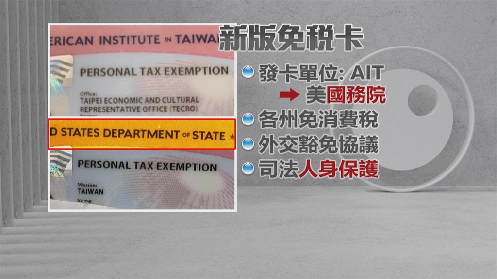 台美友好！美國比照邦交國模式！我國駐美外交人員免稅卡　改由美國國務院發卡