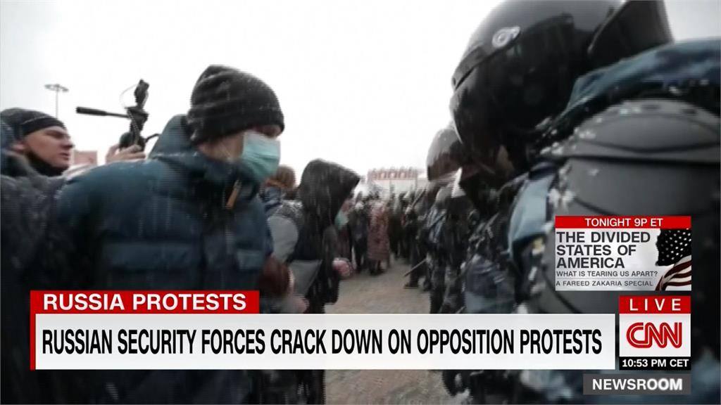 俄反對派支持者抗議爆衝突 逾5千人被捕