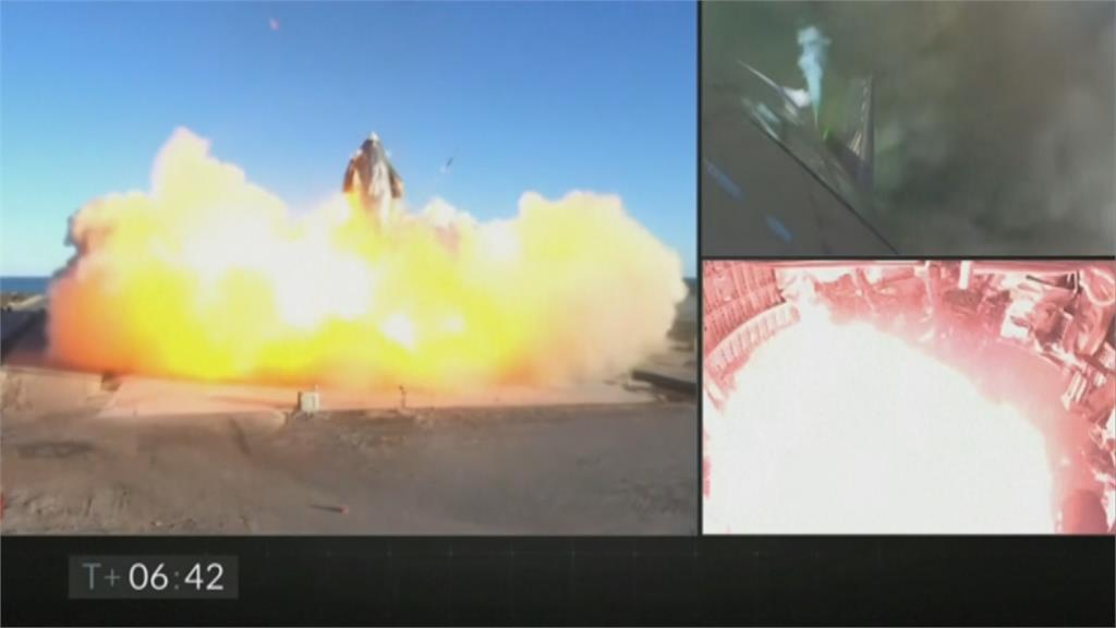 SpaceX星艦三度試飛成功降落！「降落約8分鐘」地面起火爆炸