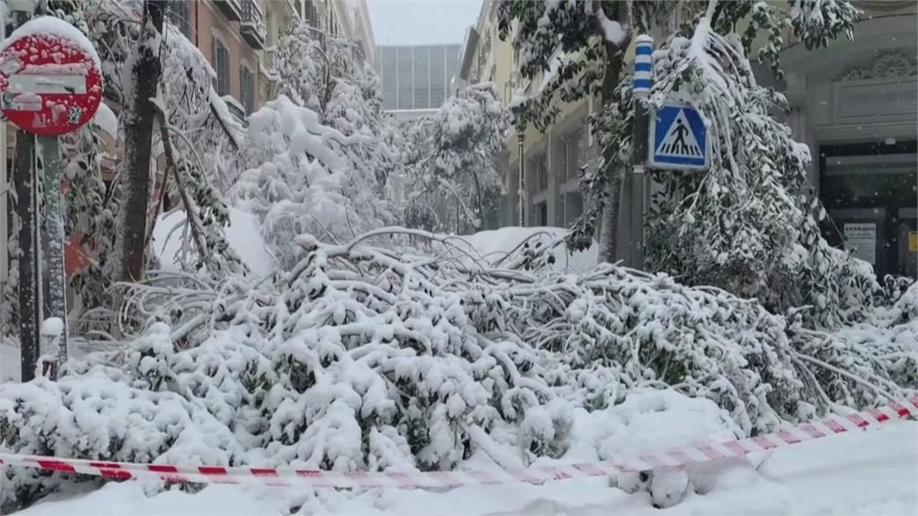 馬德里50年最大降雪! 650條道路封閉上千人受困