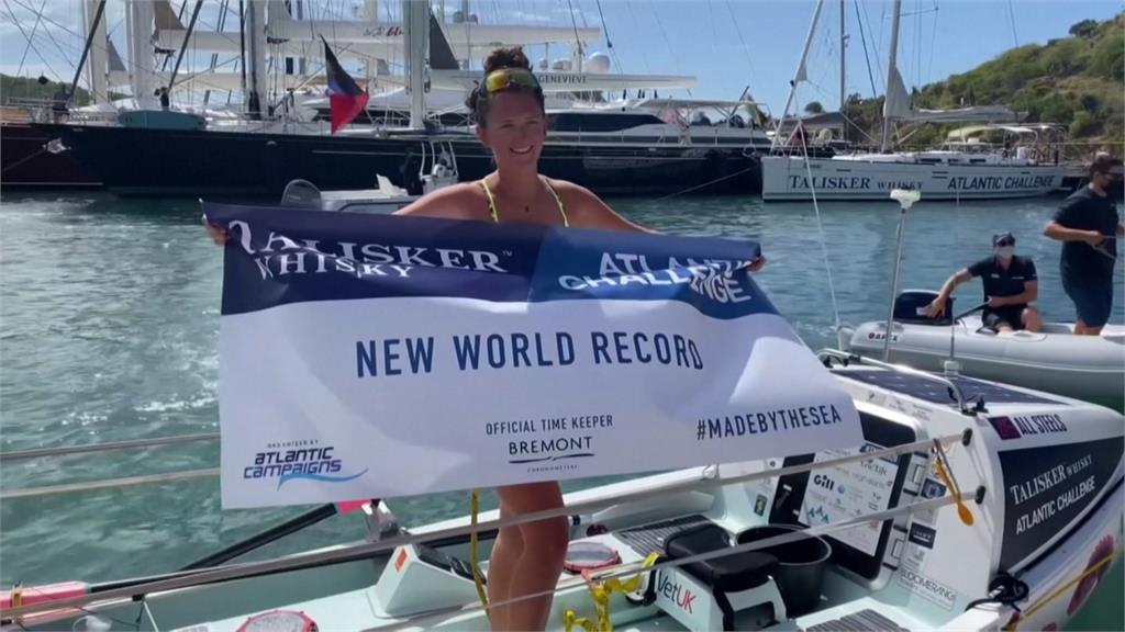 花70天划船橫渡大西洋 英21歲女寫世界紀錄