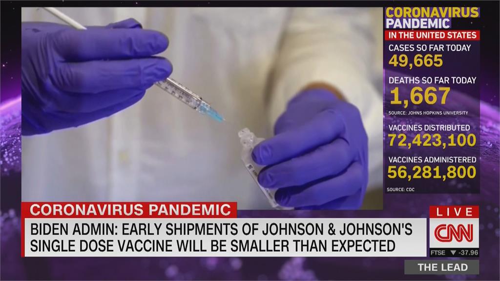 美國下月開打嬌生疫苗暴風雪打亂拜登接種計畫